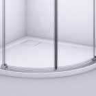 Sanswiss Divera kabina prysznicowa półokrągła 80 cm srebrny połysk D22SRB550805007