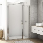 Sanswiss Divera drzwi prysznicowe 120 (80+40) cm srebrny połysk D22T31080405007