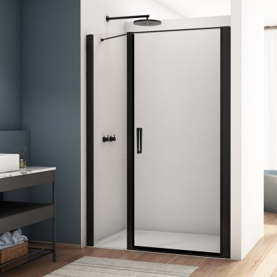 Sanswiss Divera drzwi prysznicowe 150 (100+50) cm czarny mat D22T31100500607