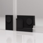 Sanswiss Cadura kabina prysznicowa kwadratowa 75 cm prawa czarny mat 56370