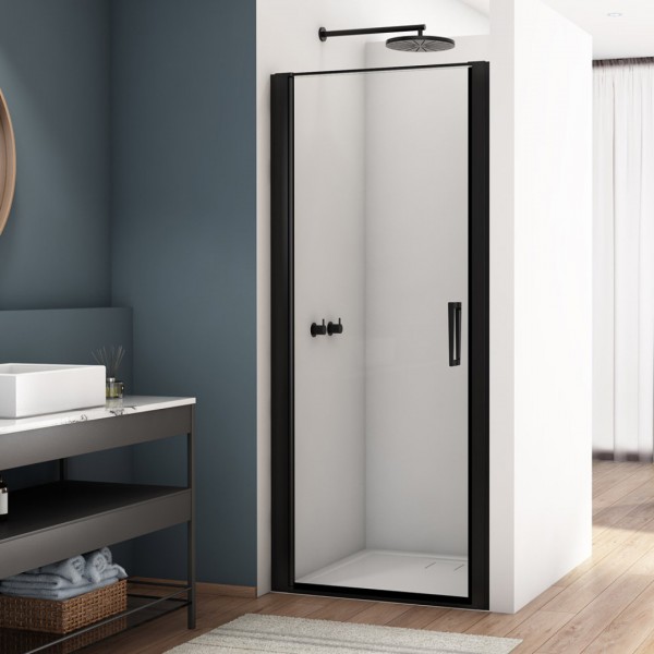 Sanswiss Divera drzwi prysznicowe 70 cm czarny mat D22T10700607