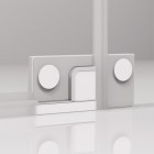 Sanswiss Cadura kabina prysznicowa kwadratowa 80 cm lewa biały mat 56424