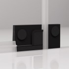 Sanswiss Cadura kabina prysznicowa kwadratowa 80 cm lewa czarny mat 56434