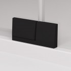 Sanswiss Cadura kabina prysznicowa kwadratowa 80 cm prawa czarny mat 56439