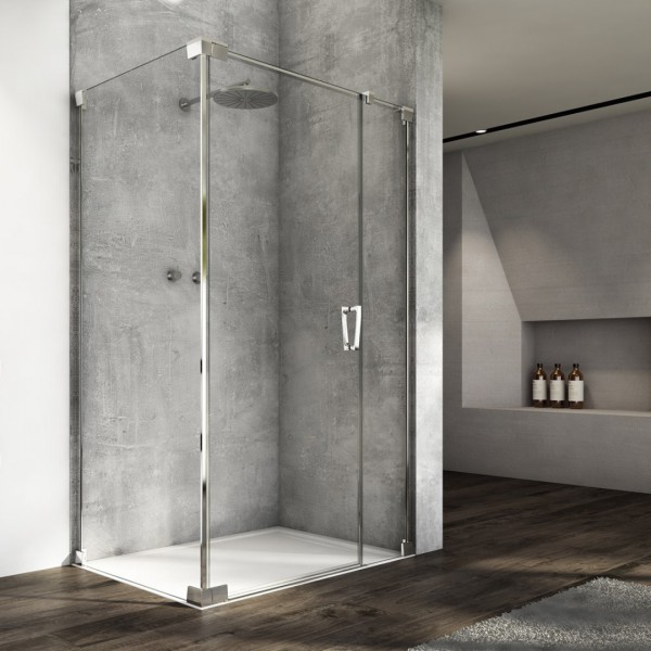 Sanswiss Cadura kabina prysznicowa kwadratowa 80 cm lewa srebrny połysk 56444