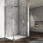 Sanswiss Cadura kabina prysznicowa kwadratowa 80 cm lewa srebrny połysk 56444