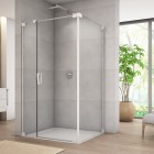 Sanswiss Cadura kabina prysznicowa kwadratowa 80 cm prawa biały mat 56464