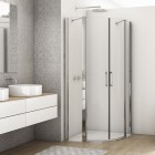 Sanswiss Divera kabina prysznicowa półokrągła 80 cm srebrny połysk D22ERB550805007