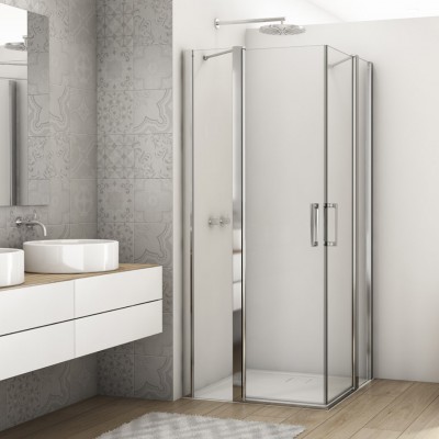 Sanswiss Divera kabina prysznicowa kwadratowa 80 cm srebrny połysk D22DE2B0805007