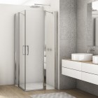 Sanswiss Divera kabina prysznicowa kwadratowa 110 cm srebrny połysk D22DE2B1105007