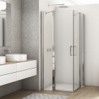 Sanswiss Divera kabina prysznicowa kwadratowa 80 cm srebrny połysk D22DE2B0805007