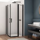 Sanswiss Divera kabina prysznicowa prostokątna 90x80 cm czarny mat D22DE2B80900607