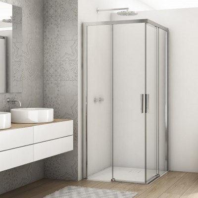 Sanswiss Divera kabina prysznicowa kwadratowa 70 cm srebrny połysk D22SE2B0705007