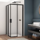 Sanswiss Divera kabina prysznicowa kwadratowa 70 cm czarny mat D22SE2B0700607