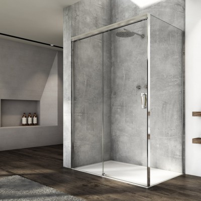 Sanswiss Cadura kabina prysznicowa prostokątna 100x70 cm lewa srebrny połysk 56553