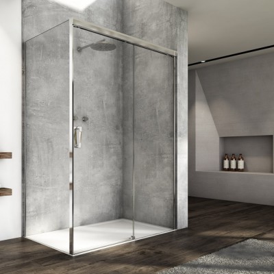 Sanswiss Cadura kabina prysznicowa prostokątna 100x75 cm prawa srebrny połysk 56614