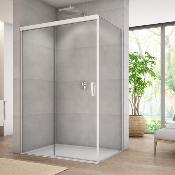 Sanswiss Cadura kabina prysznicowa kwadratowa 100x100 cm lewa biały mat 56673