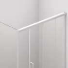 Sanswiss Cadura kabina prysznicowa kwadratowa 100x100 cm prawa biały mat 56735