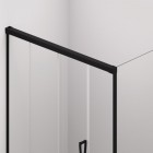 Sanswiss Cadura kabina prysznicowa prostokątna 100x70 cm lewa czarny mat 56798