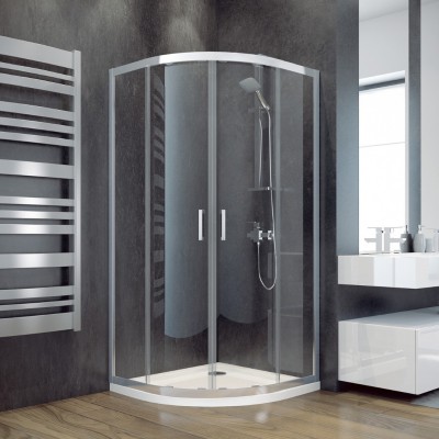 Besco Modern 185 kabina półokrągła drzwi przesuwne 90x90 cm MP-90-185-C