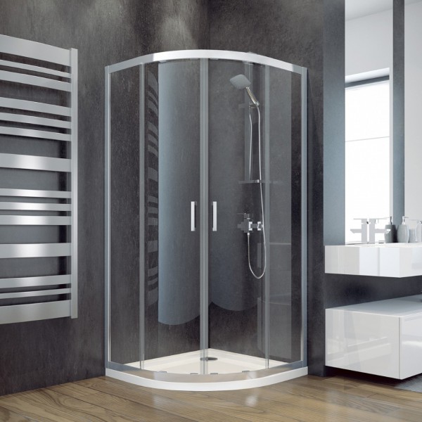 Besco Modern 185 kabina półokrągła drzwi przesuwne 90x90 cm MP-90-185-C
