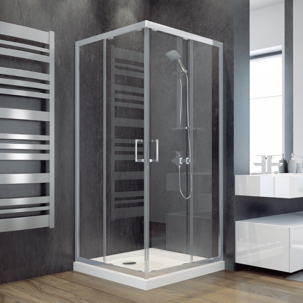 Besco Modern 185 kabina kwadratowa drzwi przesuwne 80x80 cm MK-80-185-C