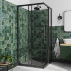 Besco Modern kabina prysznicowa kwadratowa 80x80 cm czarny mat MKB-80-190-C