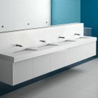 Delabie Temposoft 2 bateria czasowa umywalkowa ścienna do wody zmieszanej chrom 741500