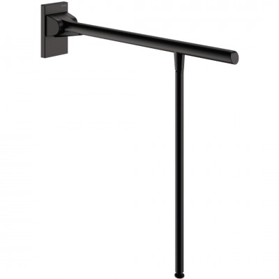 Delabie Be-Line poręcz uchylna 85 cm z podporą czarny mat 511963BK