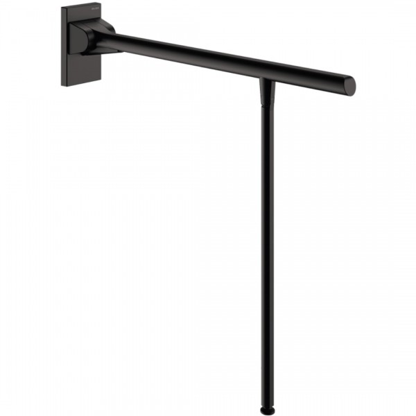 Delabie Be-Line poręcz uchylna 85 cm z podporą czarny mat 511963BK