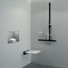 Delabie Be-Line poręcz T z przesuwnym drążkiem czarny mat 511944BK