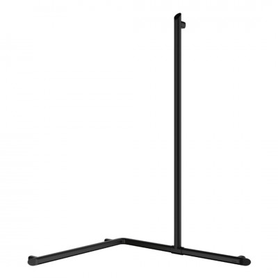 Delabie Be-Line poręcz kątowa z przesuwnym drążkiem czarny mat 511949BK