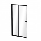 Besco Easy Slide Black parawan 2-skrzydłowy 100x150 cm czarny mat PESB-2S