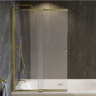 Besco Easy Slide parawan 2-skrzydłowy 100x150 cm złoty PESG-2S