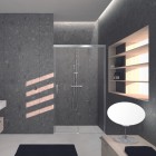 Novellini Kali PH drzwi prysznicowe 135 cm srebrne KALIPH131-1B