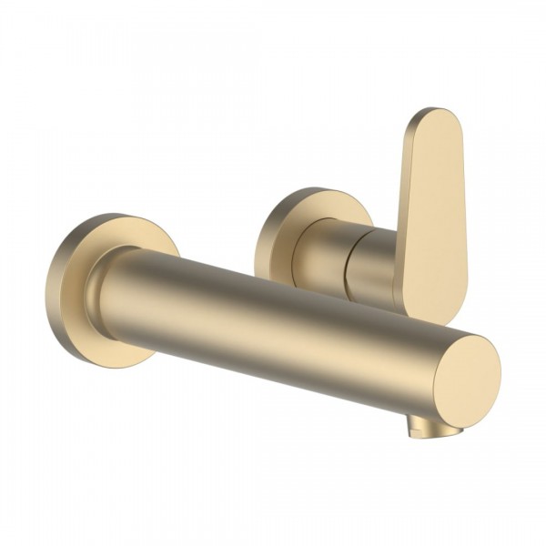 Laufen The New Classic bateria umywalkowa podtynkowa wylewka 18 cm złoty szczotkowany HF900522462000