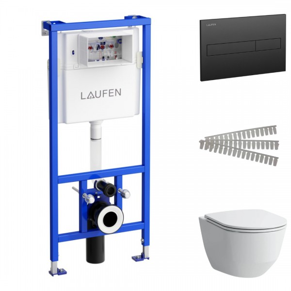Laufen Lis Pro A 5w1 przycisk czarny mat 57338