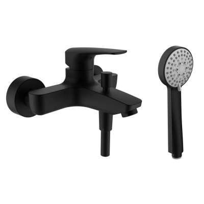 Laufen Laurin bateria wannowa ścienna czarny mat HF500760428600