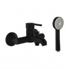 Laufen Lua bateria wannowa ścienna czarny mat H3210810811311