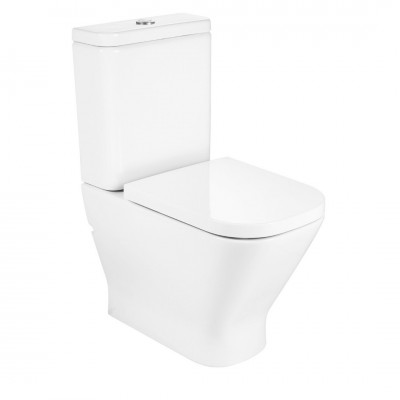 Roca Gap Square miska WC do kompaktu Rimless A34273700H