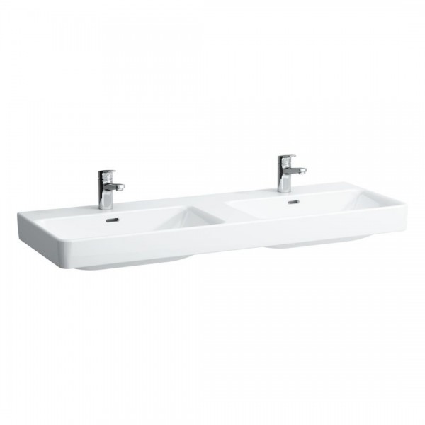 Laufen Pro S umywalka ścienna 130x46,5 cm podwójna biała H8149680001041