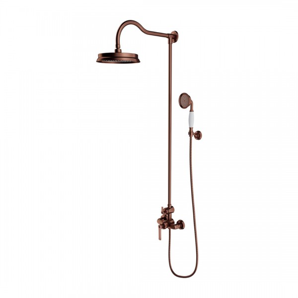 Omnires Armance zestaw natryskowy deszczownica 22,5 cm retro miedź antyczna AM5244ORB
