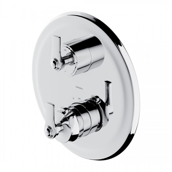 Omnires Armance bateria wannowo-prysznicowa termostatyczna podtynkowa 3-wyjściowa retro chrom AM5238/6CR