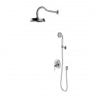 Omnires Armance kompletny zestaw prysznicowy podtynkowy deszczownica 22,5 cm retro chrom SYSAM10CR