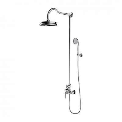 Omnires Armance zestaw natryskowy deszczownica 22,5 cm retro chrom AM5244CR