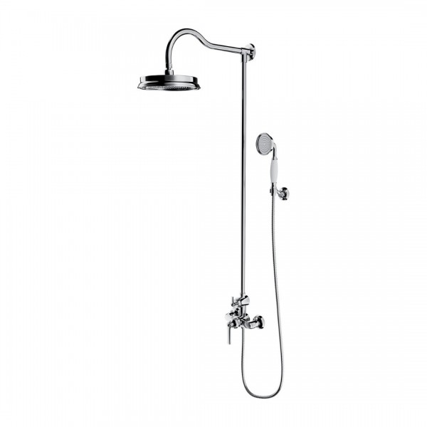 Omnires Armance zestaw natryskowy deszczownica 22,5 cm retro chrom AM5244CR