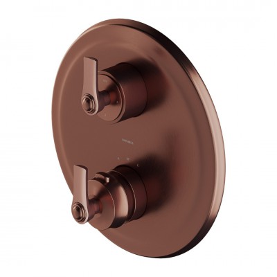 Omnires Armance bateria wannowo-prysznicowa termostatyczna podtynkowa 3-wyjściowa retro miedź antyczna AM5238/6ORB Omnires Armance bateria wannowo-prysznicowa termostatyczna podtynkowa 3-wyjściowa retro miedź antyczna AM5238/6ORB