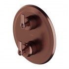 Omnires Armance bateria wannowo-prysznicowa termostatyczna podtynkowa 3-wyjściowa retro miedź antyczna AM5238/6ORB