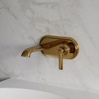 Omnires Armance bateria umywalkowa podtynkowa wylewka 18 cm retro złoty połysk AM5215GL