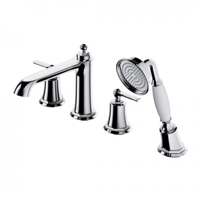 Omnires Armance bateria wannowa 4-otworowa retro chrom AM5232CR